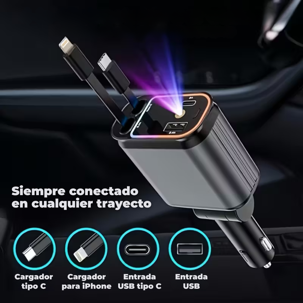 CarSky: Cargador 4 en 1 con proyector
